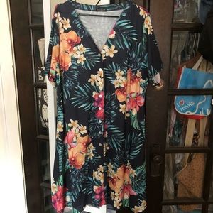 Pink Clove button down swing dress